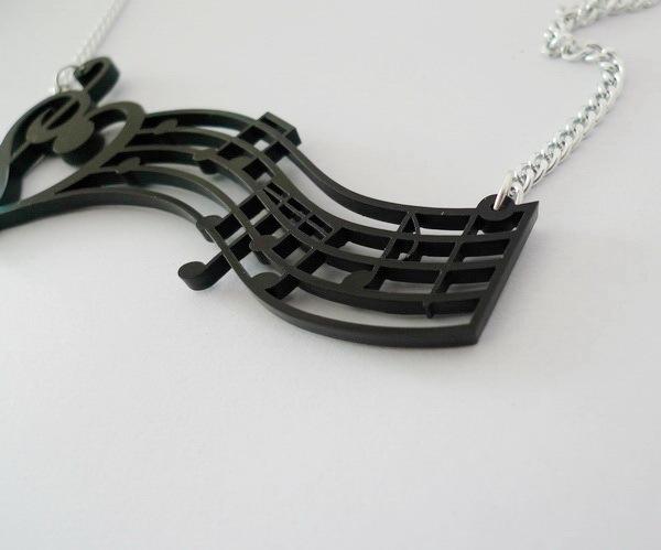 Romantic Music Note Pendant Necklace