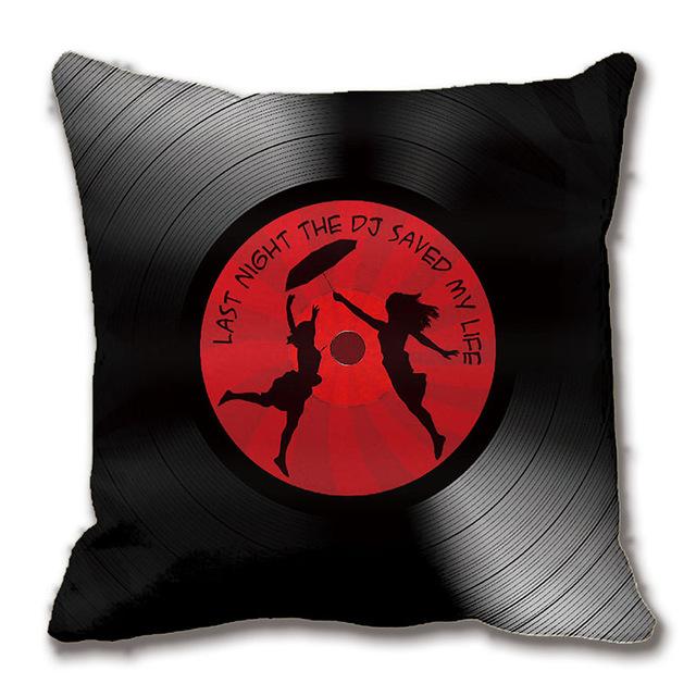 "Last Night The DJ Saved My Life" Vinyl Record Pillow Case